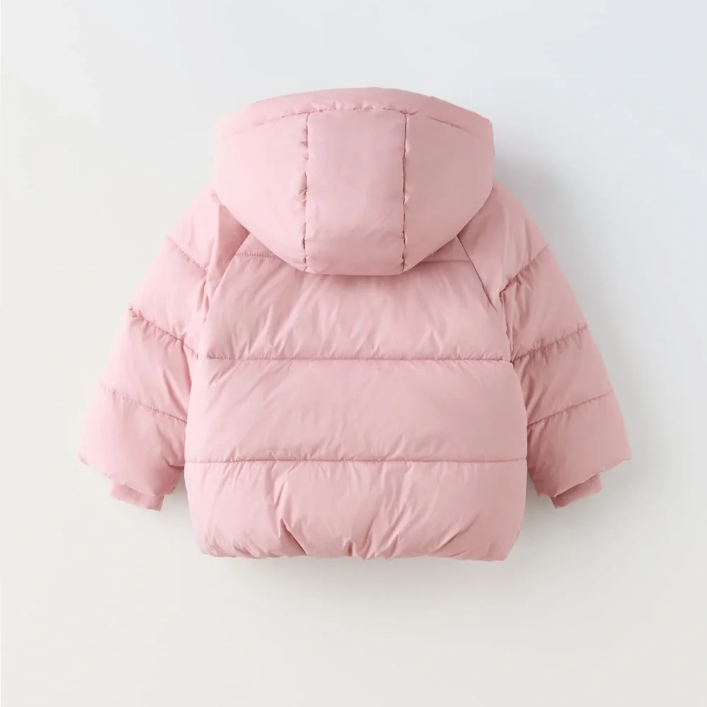 Zara Snap Button Quilted Coat - Picture 2 of 6